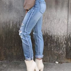 Petra 153 Norma Jean Distressed Double Mom Jeans