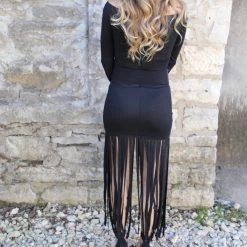 Hidden Brand Betsie Black Off Shoulder Long Dress Apparel