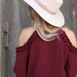 Jodifl Port Cold Shoulder Ruffle Top Apparel