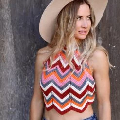 BSL Feelin' Good Wavy Knit Halter Top Apparel