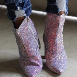 Old Cutler The Mermaid Glitter Unicorn Glitter Ankle Boots Nashville Edition