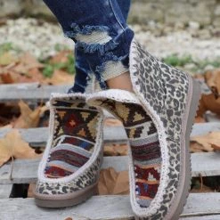 Very G The Marvi Leopard + Aztec Moccasin Bootie Leopard Everything