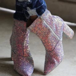 Old Cutler The Mermaid Glitter Unicorn Glitter Ankle Boots Nashville Edition