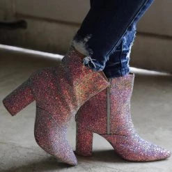 Old Cutler The Mermaid Glitter Unicorn Glitter Ankle Boots Nashville Edition