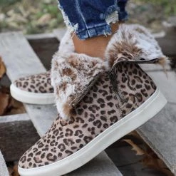 Very G Leopard Fur Lined Boots Leopard Everything