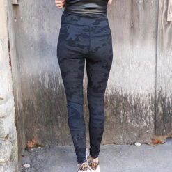 White Birch Black Camo Laser Cut Leggings Apparel