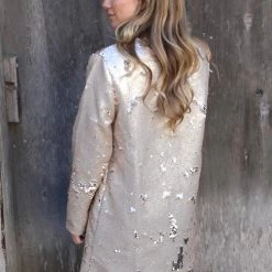 Today Fashion Apparel Champagne Sequin Blazer