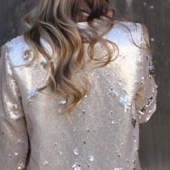 Today Fashion Apparel Champagne Sequin Blazer