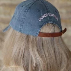 Charlie Southern Vintage Navy Washed "Cowboy" Ball Cap