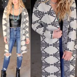 The Lace Cactus Apparel Rocky Mountain Tribal Hooded Cardigan