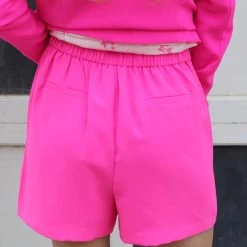 Skies Are Blue Ultra Pink Welt Pocket Blazer + Short Set