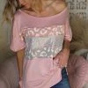 First Love Pink, Leopard + Sequin Block Top Apparel