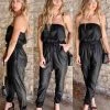 First Love Apparel The Mercy Faux Leather Jumpsuit