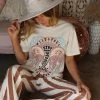 Lotus Fashion Ivory "Wild + Free" Graphic Tee