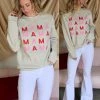 Blume + Co Sand "Mama" Graphic Sweatshirt Apparel