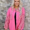 Fantastic Fawn Apparel Pink Checkered Twill Shacket