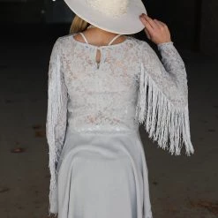 Blue B. Boho Gray Lace Tunic