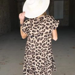 Solution Larissa Light Leopard Ruffle Dress Best Sellers