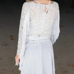 Blue B. Boho Gray Lace Tunic