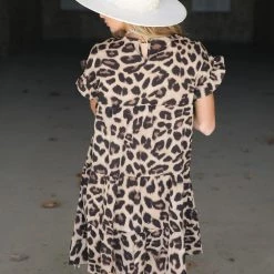 Solution Larissa Light Leopard Ruffle Dress Best Sellers