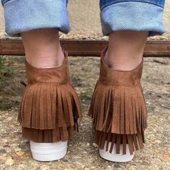 Western Vibes Not Rated Brown Serape Wedge Sneakers