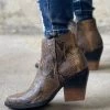 Very G 2Tone Snakeskin Ankle Booties Footwear