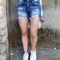 Petra 153 The Khloe High Rise Distressed Shorts