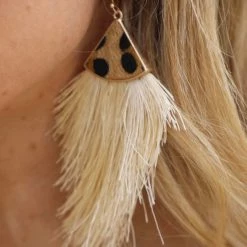 The Lace Cactus Leopard Everything Cream + Leopard Tassel Earrings