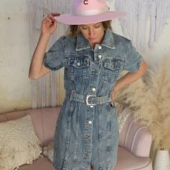 Lelis Apparel Denim Dreams Short Sleeve Dress