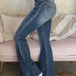 Risen Jeans Hollywood High Rise Vintage Washed Flare Jeans Apparel