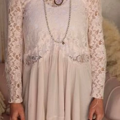 Blue B Pale Blush Boho Lace Tunic Apparel
