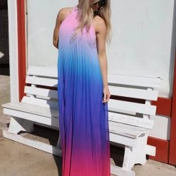 Dress Day The Ombre Melt High Neck Maxi Dress