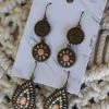The Lace Cactus Boho Babe Gold Trio Boho Earrings