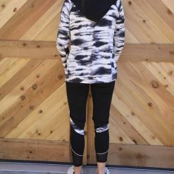 Yitong Apparel Black Tie-dye Color Block 3-Piece Active Wear Set