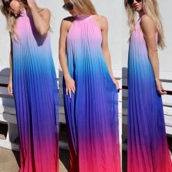 Dress Day The Ombre Melt High Neck Maxi Dress