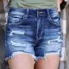 Petra 153 The Khloe High Rise Distressed Shorts
