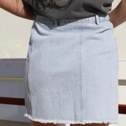 Lelis Apparel Asymmetrical Denim Mini Skirt