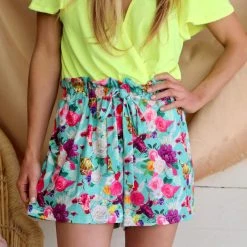 Crazy Train Floral Frenzy Shorts Apparel