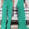 Valentine Cobalt Green Wide Leg Pants Apparel