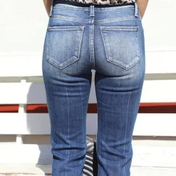 Petra 153 Madonna Mid-Rise Flare Distressed Patch Jeans Best Sellers