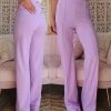 Canvas Apparel Lilac High Waisted Wide Leg Pintuck Pants
