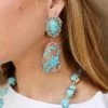 The Lace Cactus Western Vibes Vintage Turquoise Dangle Earrings