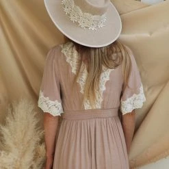 Wishlist Apparel Chai Lace Trim Maxi Dress