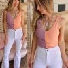 Peach Love Apparel Split Purple + Peach Bodysuit