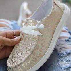 Gypsy Jazz Rose Gold + Cream Leopard Shoes