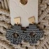 The Lace Cactus Becki Black Aztec Post Earrings Western Vibes
