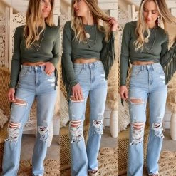 Flying Monkey Light Wash Vintage 90's Flare Jeans