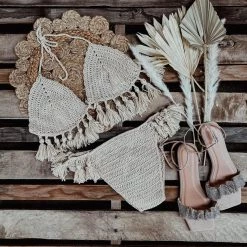 POL Natalie Natural Crochet 2-Piece Swimsuit