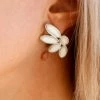 The Lace Cactus Nocona Natural White Post Earrings