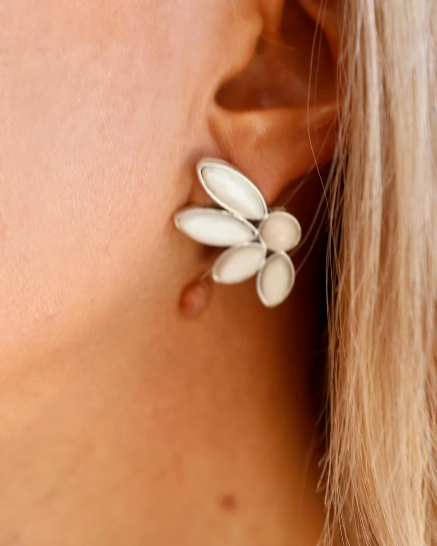 The Lace Cactus Nocona Natural White Post Earrings